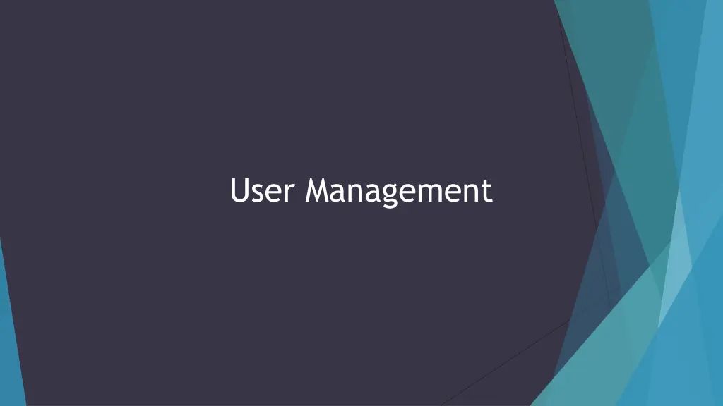 user management