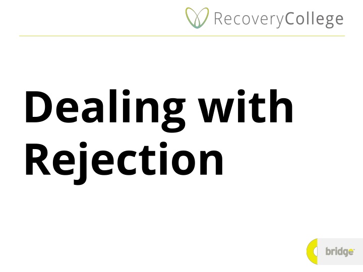 dealing with rejection