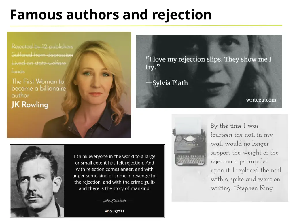 famous authors and rejection