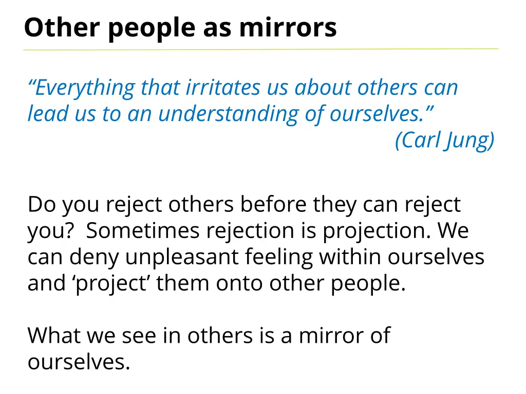 other people as mirrors