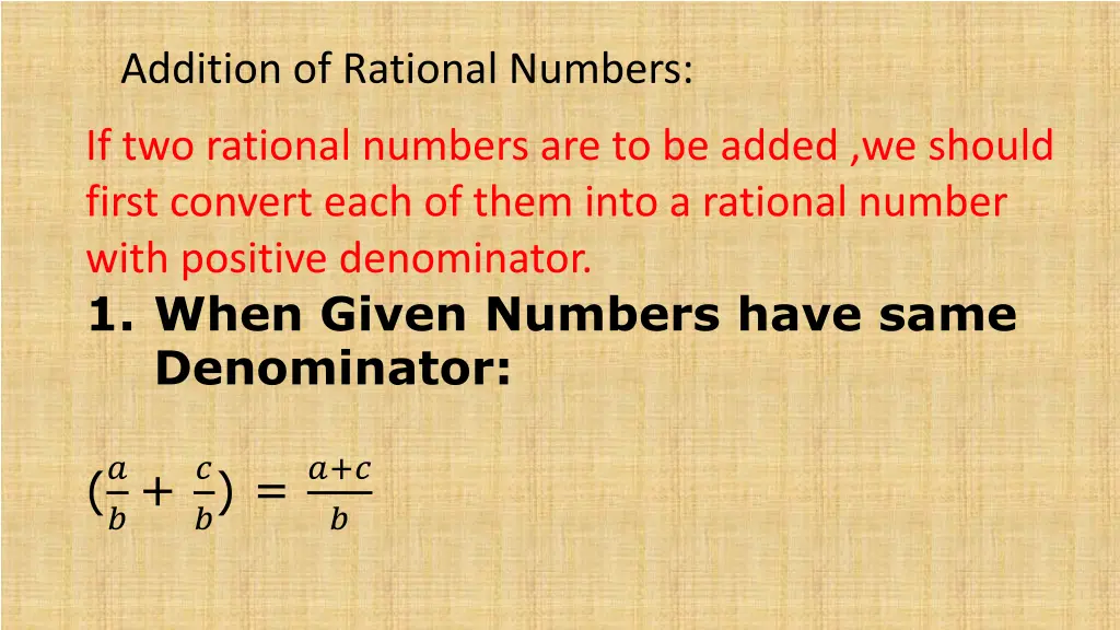 addition of rational numbers