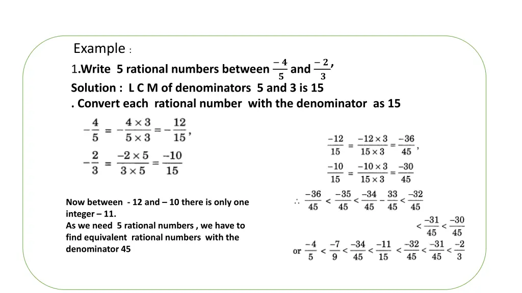 example 1 write 5 rational numbers between