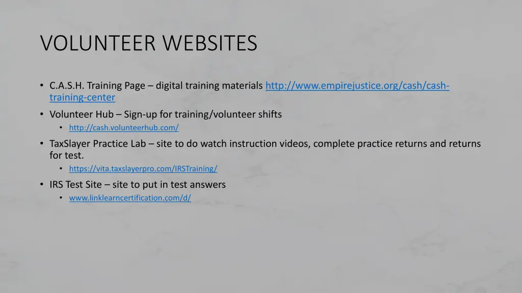 volunteer websites