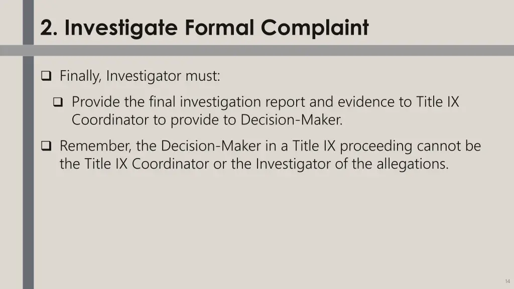 2 investigate formal complaint 2