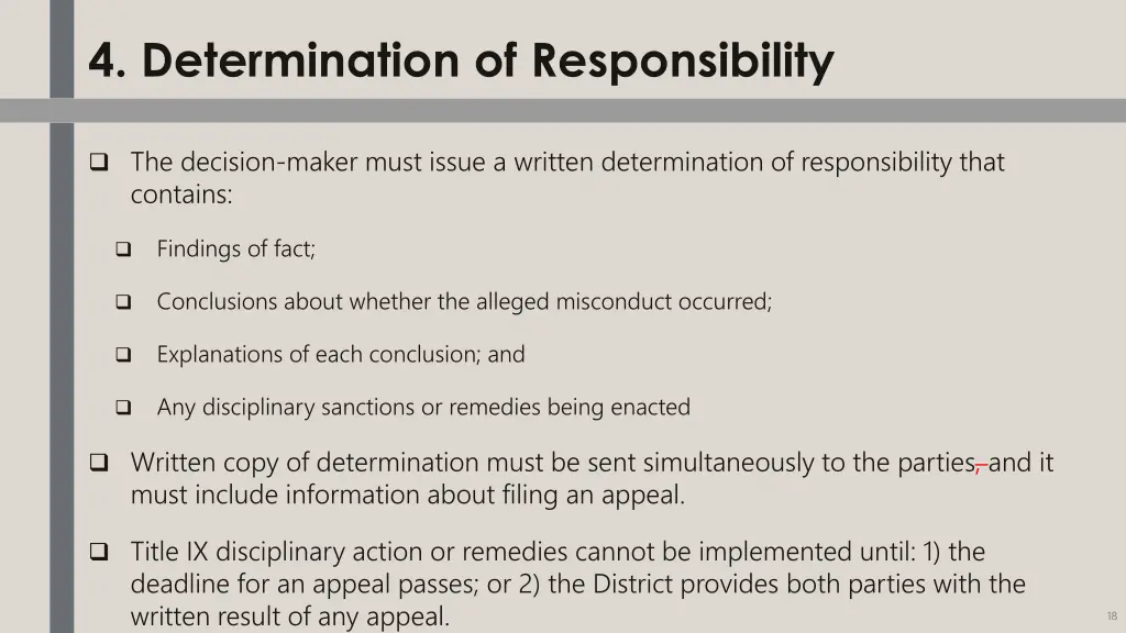 4 determination of responsibility