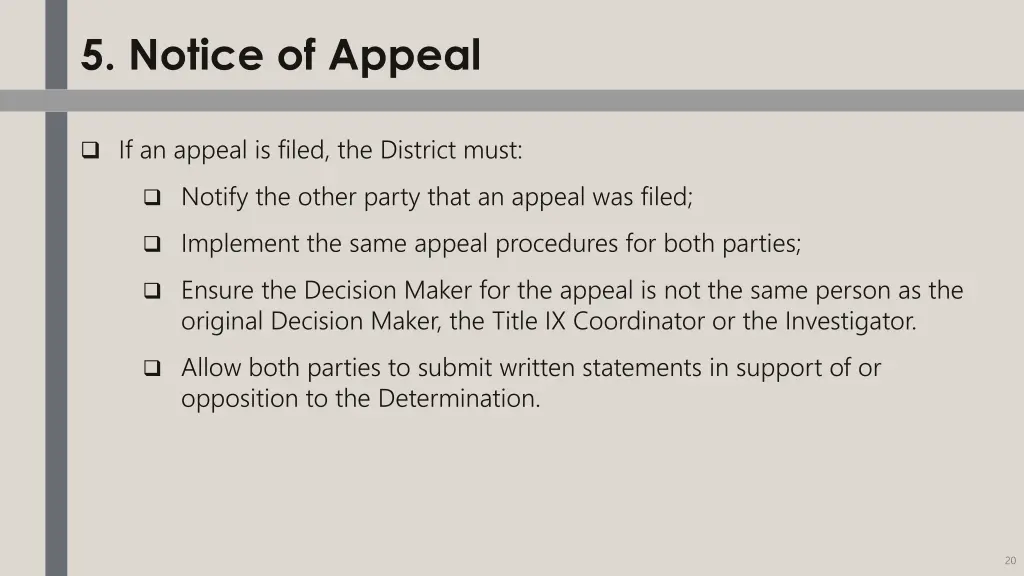 5 notice of appeal