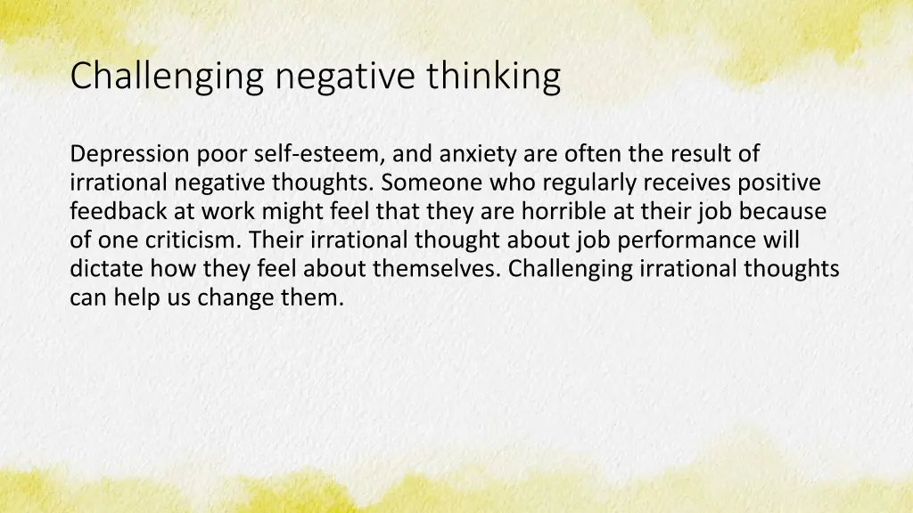 challenging negative thinking