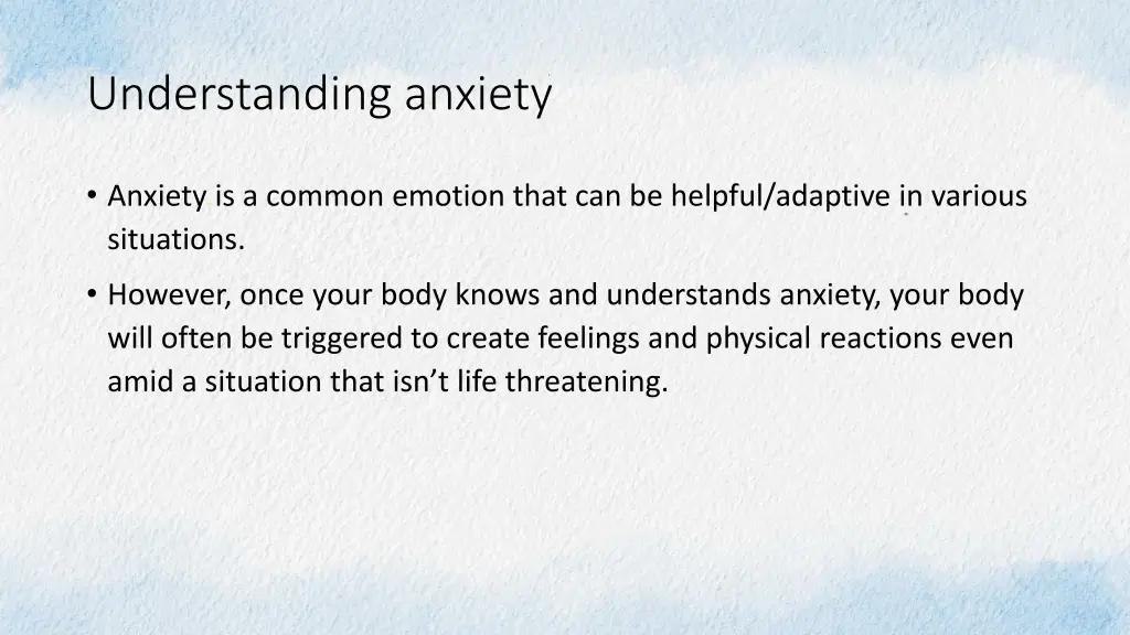 understanding anxiety