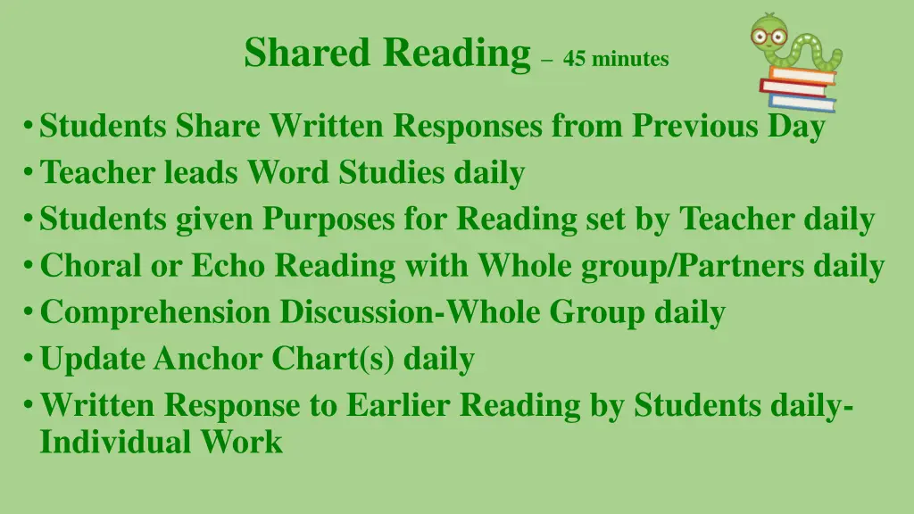 shared reading 45 minutes