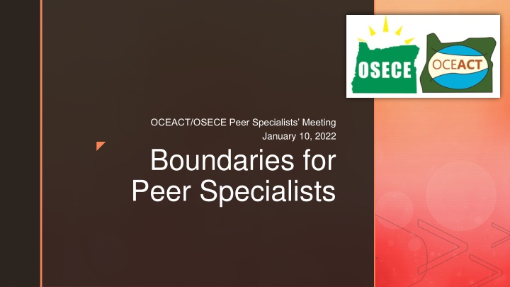 oceact osece peer specialists meeting