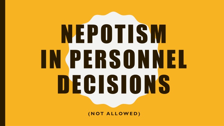 nepotism in personnel decisions