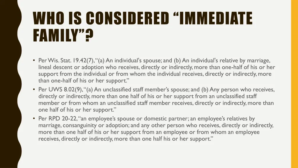 who is considered immediate family