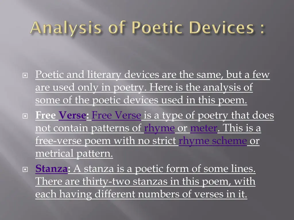 poetic and literary devices are the same