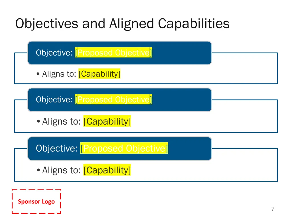 objectives and aligned capabilities