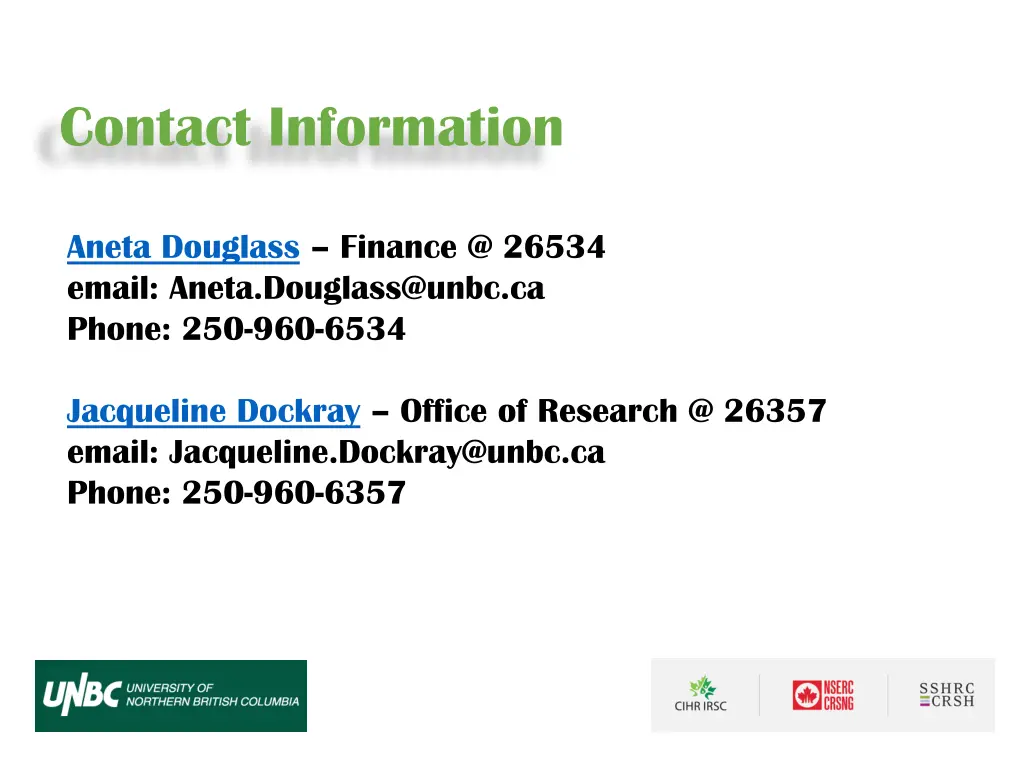 contact information