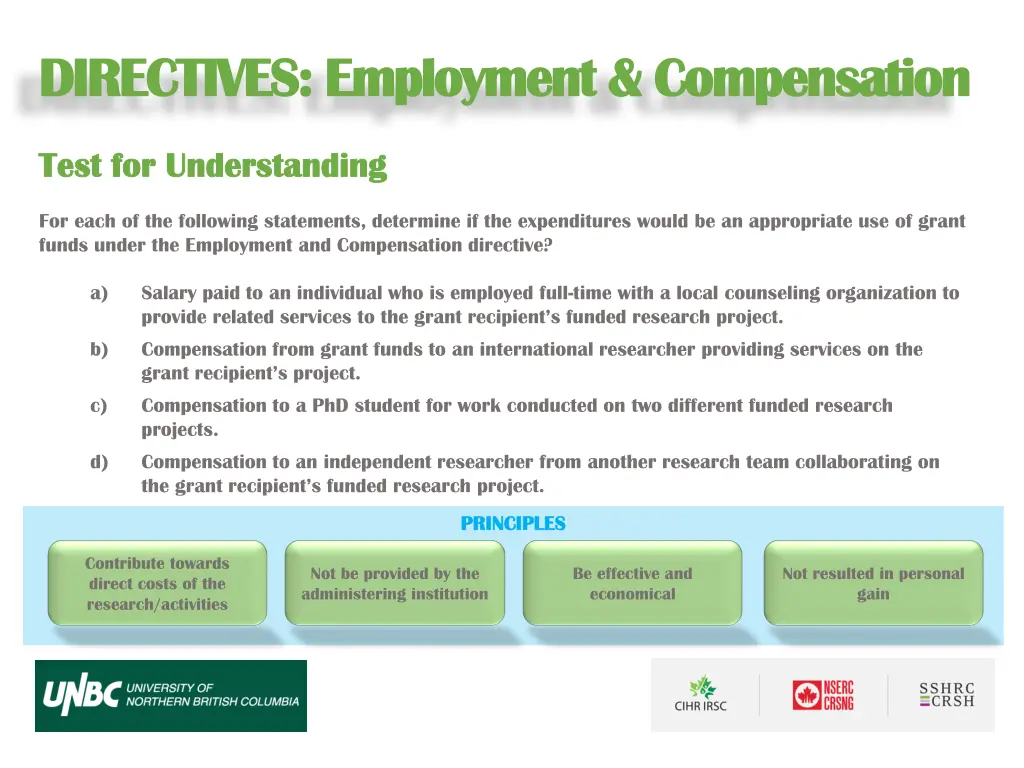 directives employment compensation directives 1