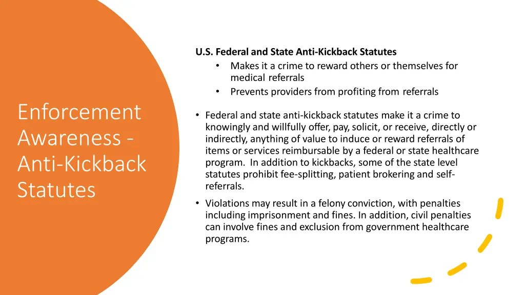 u s federal and state anti kickback statutes