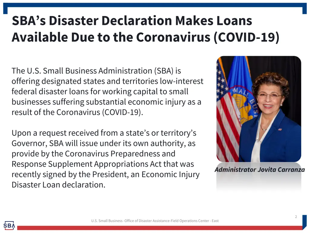 sba s disaster declaration makes loans available