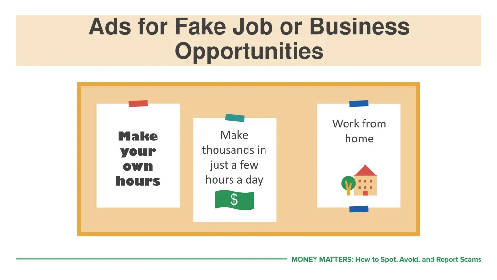 ads for fake job or business opportunities