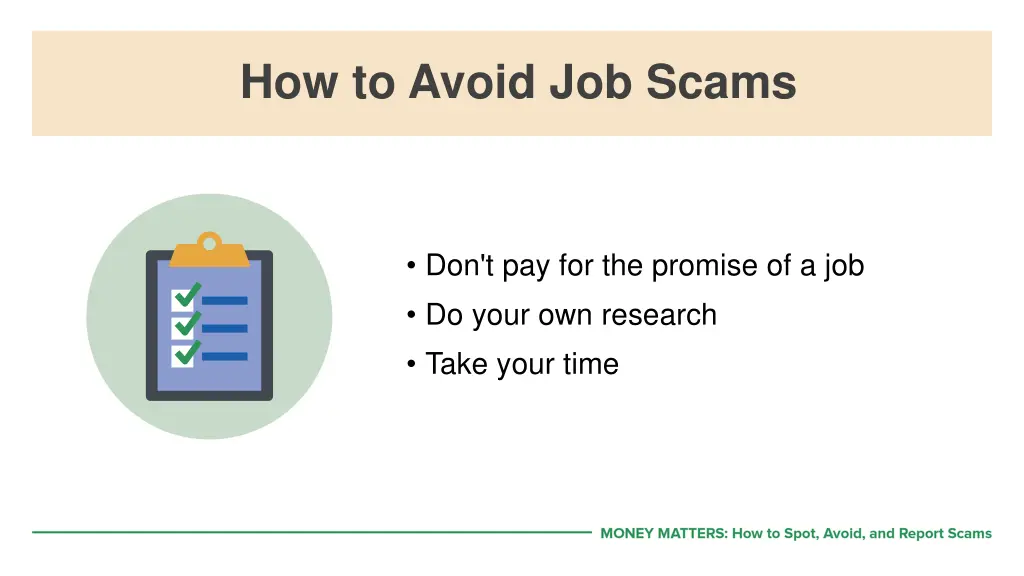 how to avoid job scams