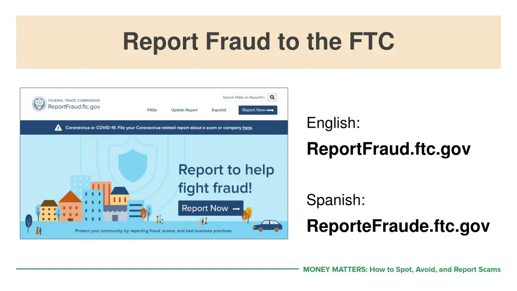 report fraud to the ftc