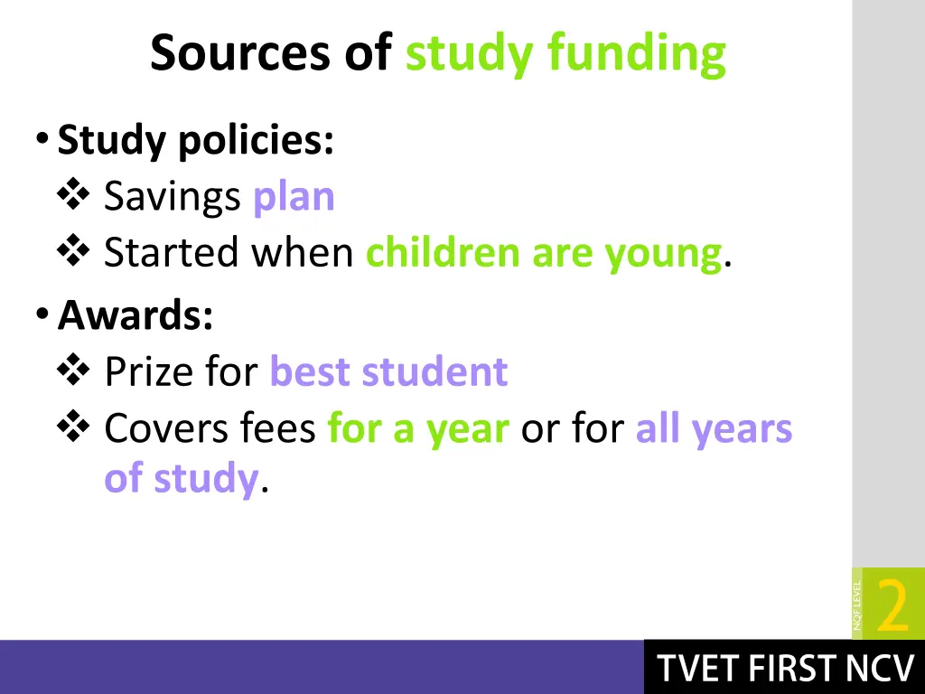 sources of study funding 2