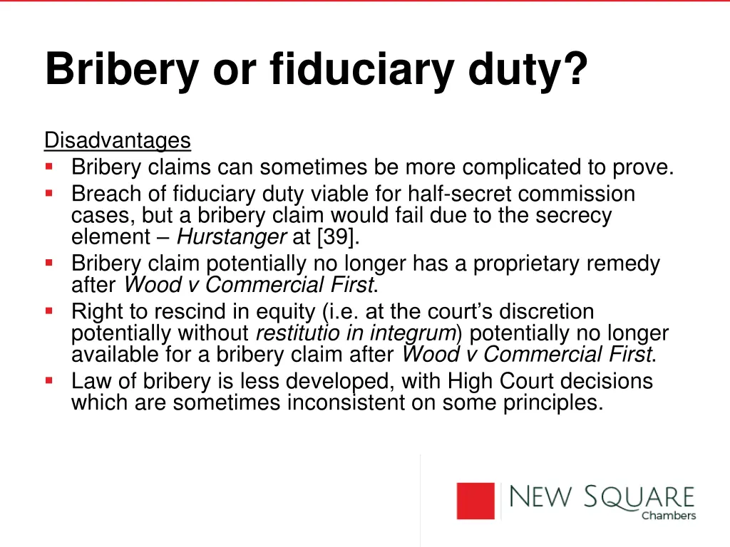 bribery or fiduciary duty 1