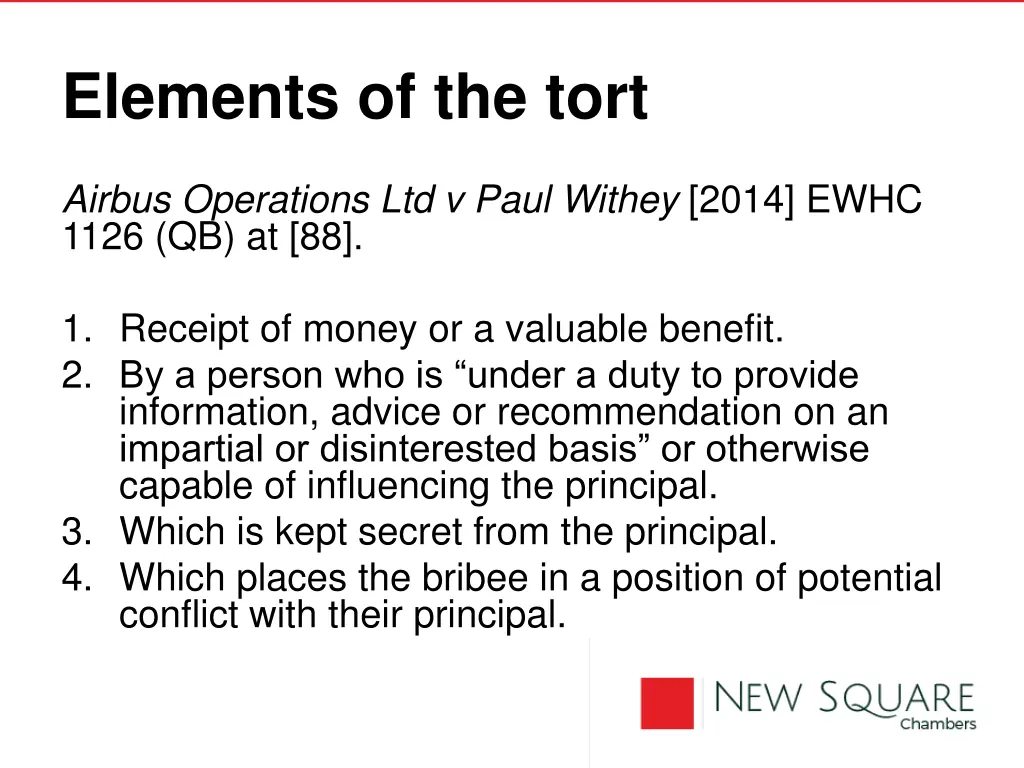 elements of the tort