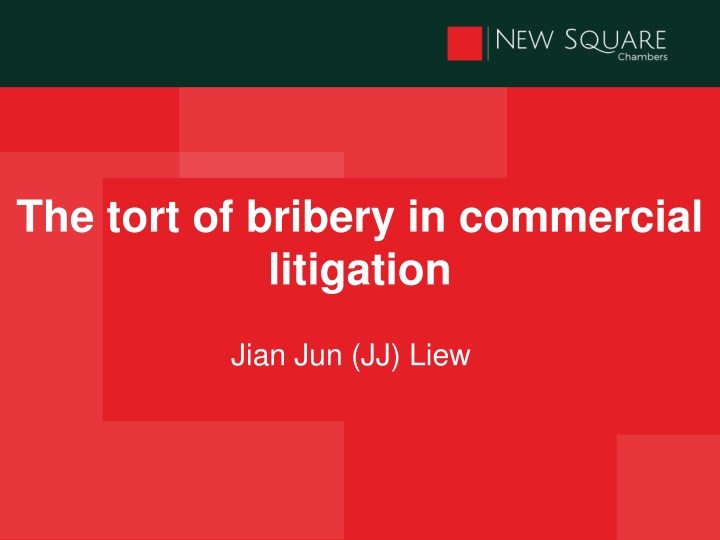 the tort of bribery in commercial litigation