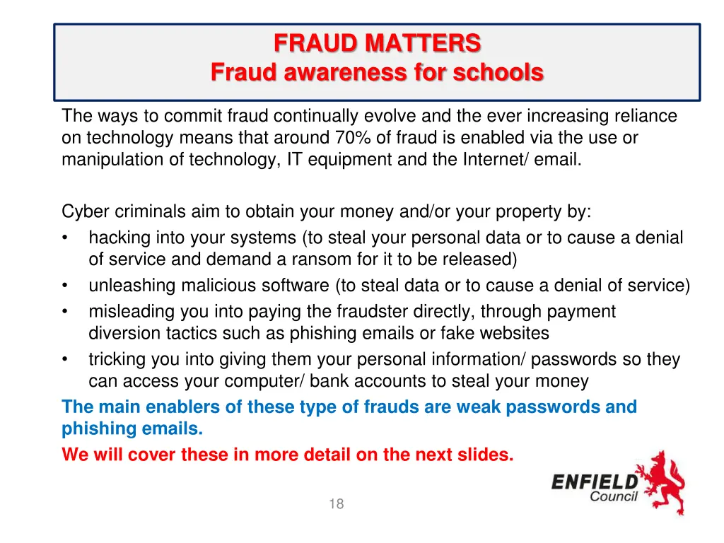 fraud matters fraud awareness for schools 13