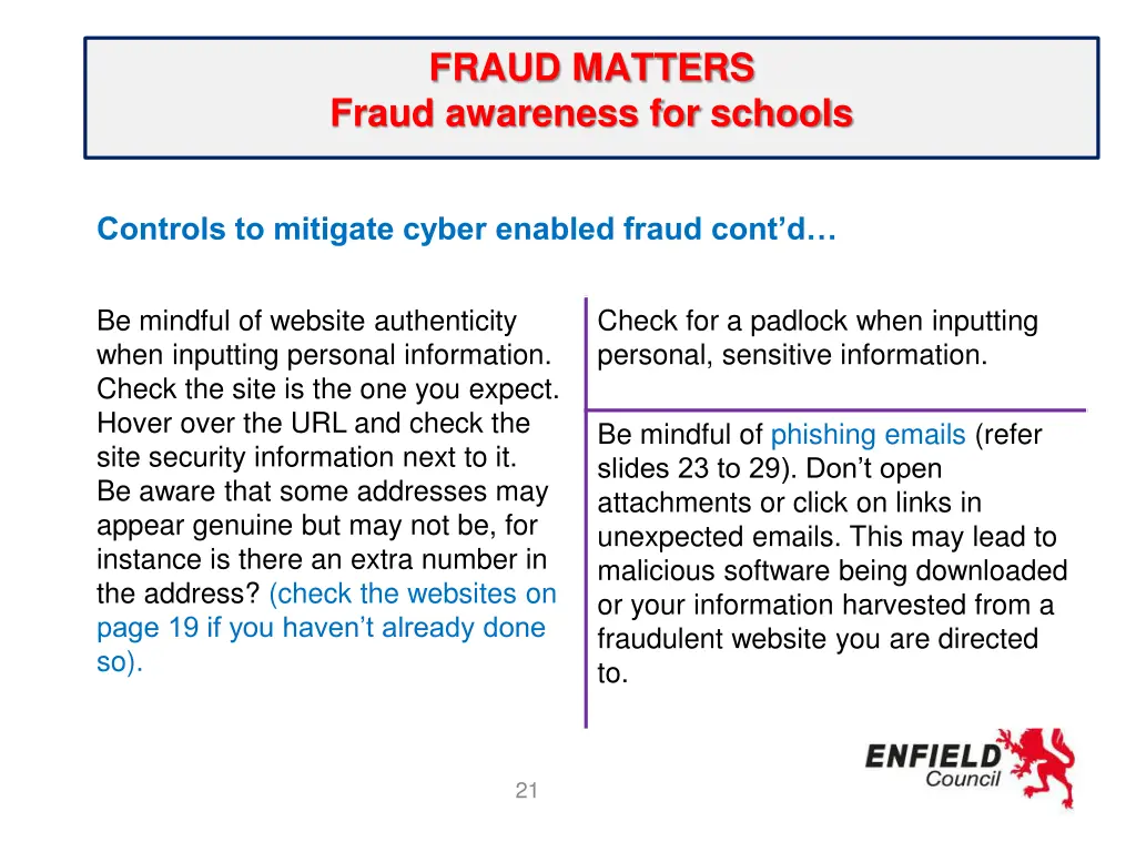 fraud matters fraud awareness for schools 16