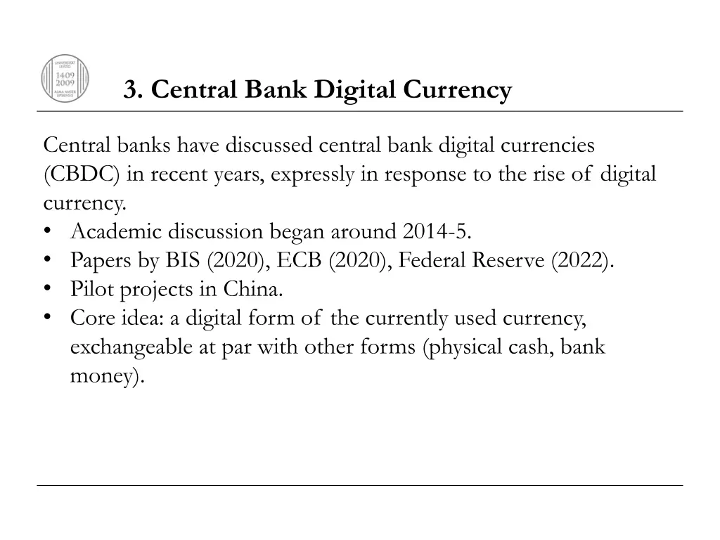 3 central bank digital currency