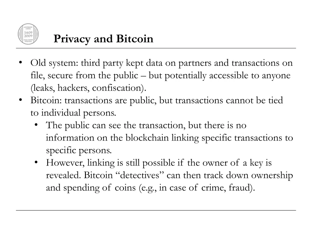 privacy and bitcoin