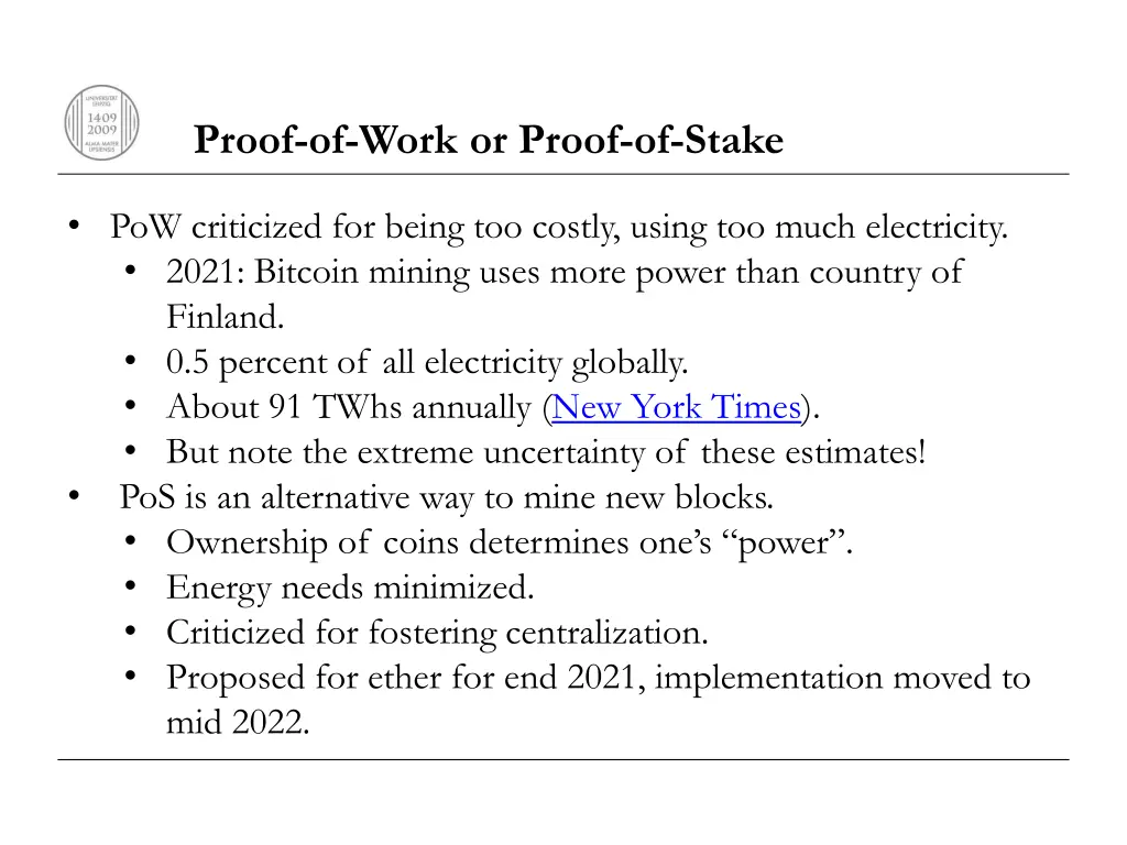 proof of work or proof of stake