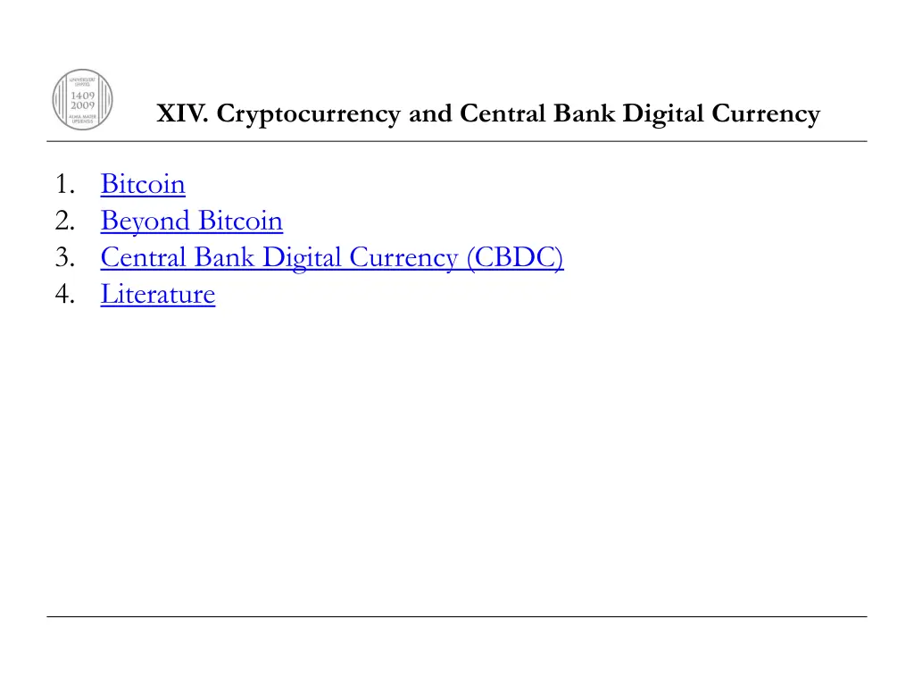 xiv cryptocurrency and central bank digital