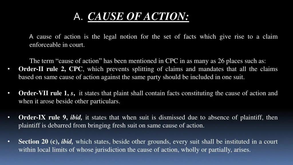 a cause of action