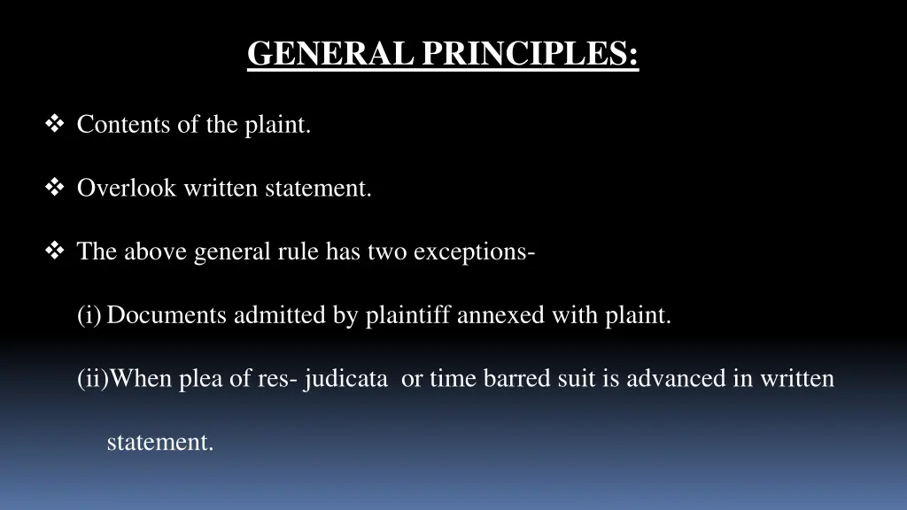 general principles