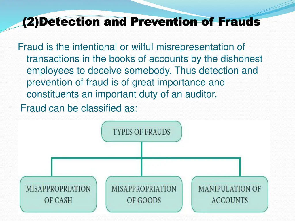 2 detection and prevention of frauds 2 detection