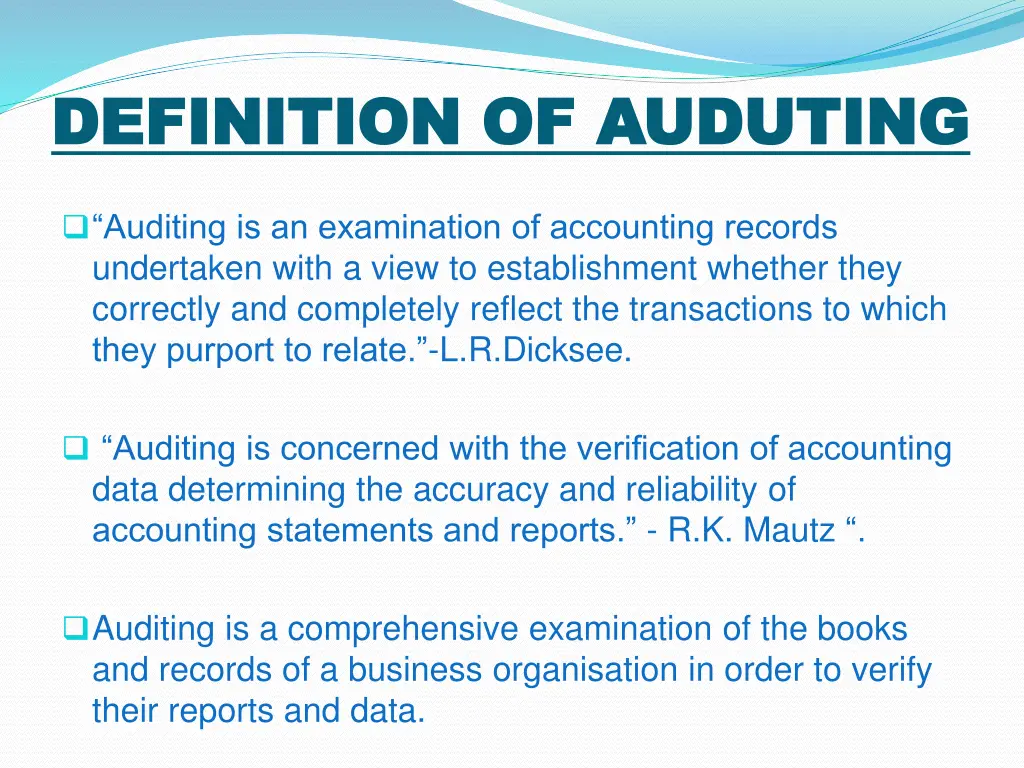 definition of auduting definition of auduting