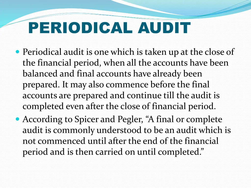 periodical audit