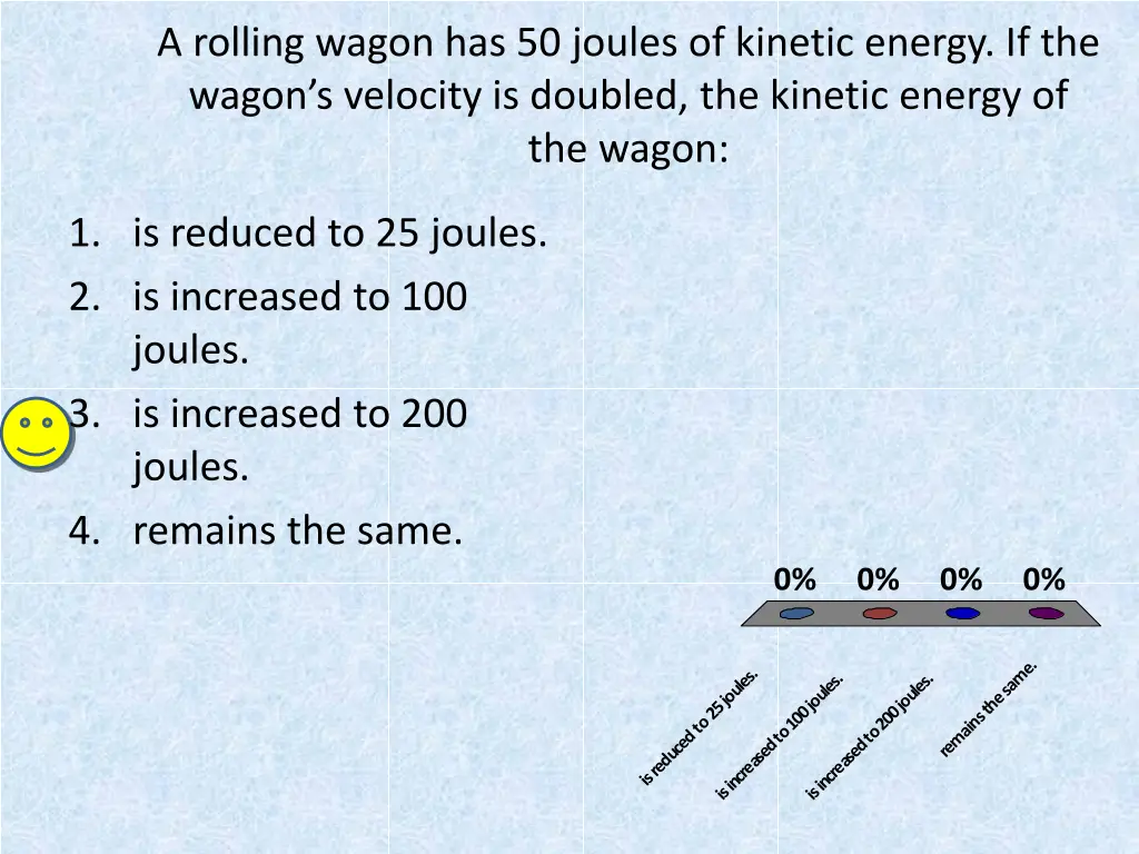 a rolling wagon has 50 joules of kinetic energy