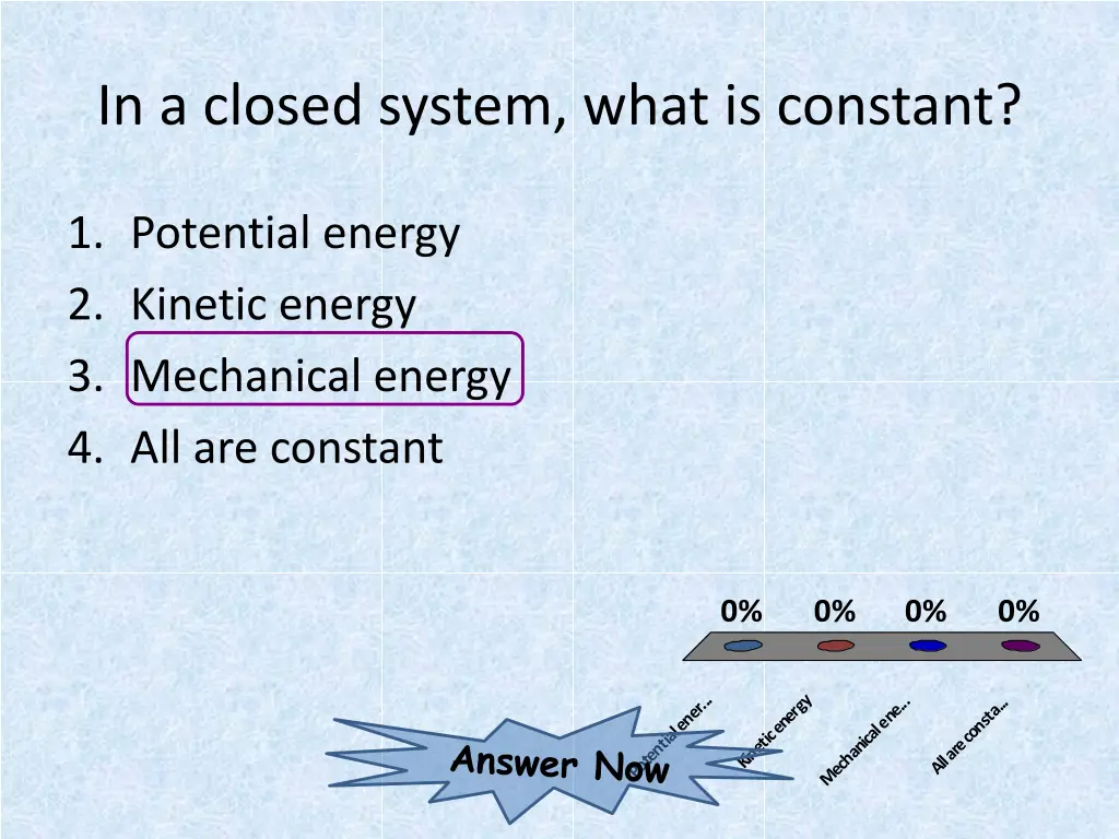 in a closed system what is constant