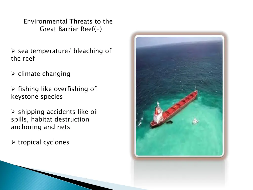 environmental threats to the great barrier reef