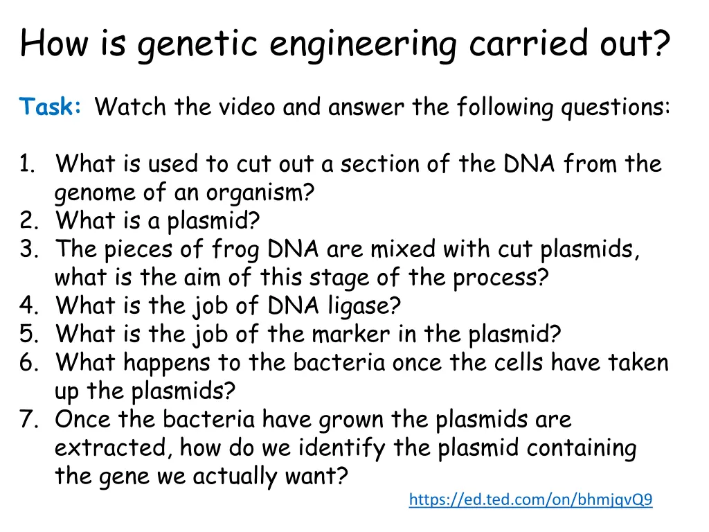 how is genetic engineering carried out