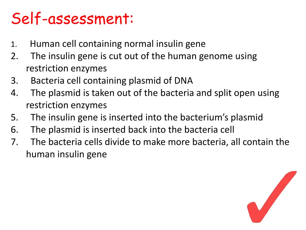 self assessment 1