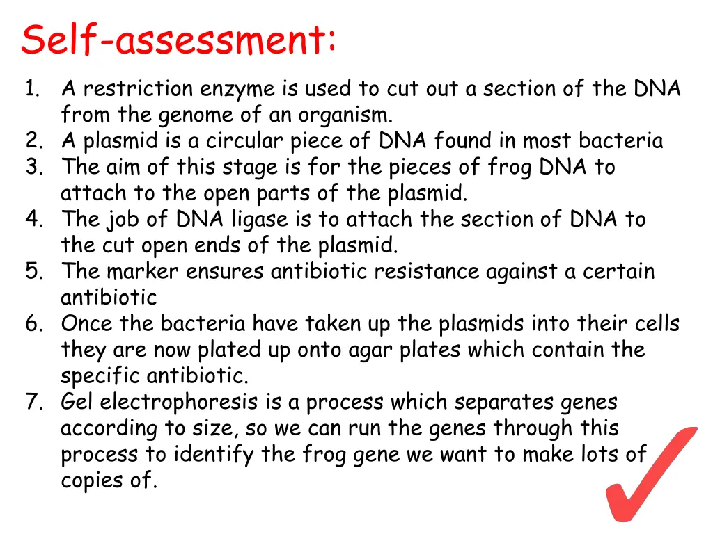 self assessment