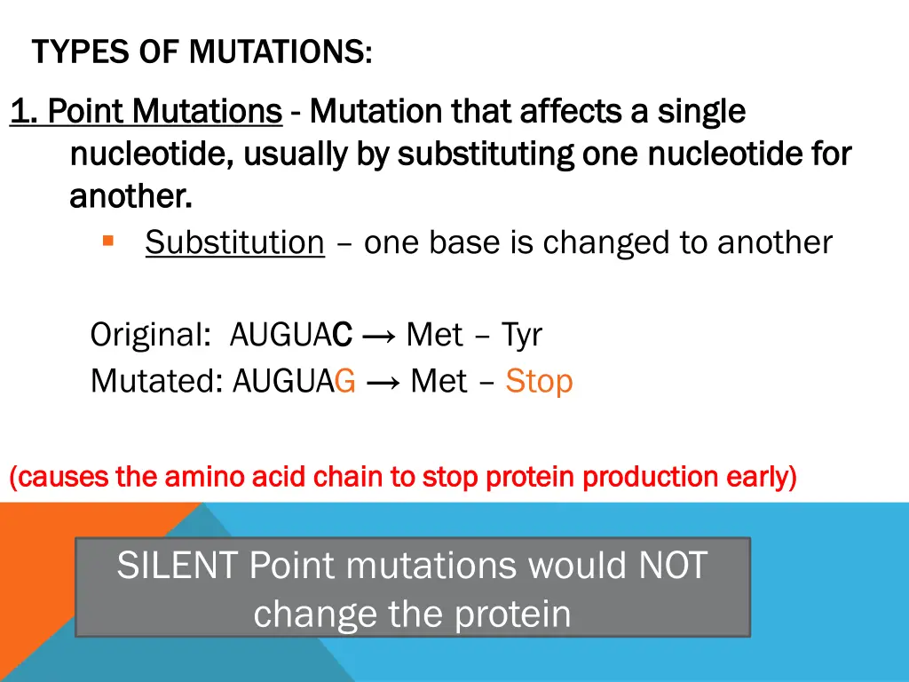 types of mutations