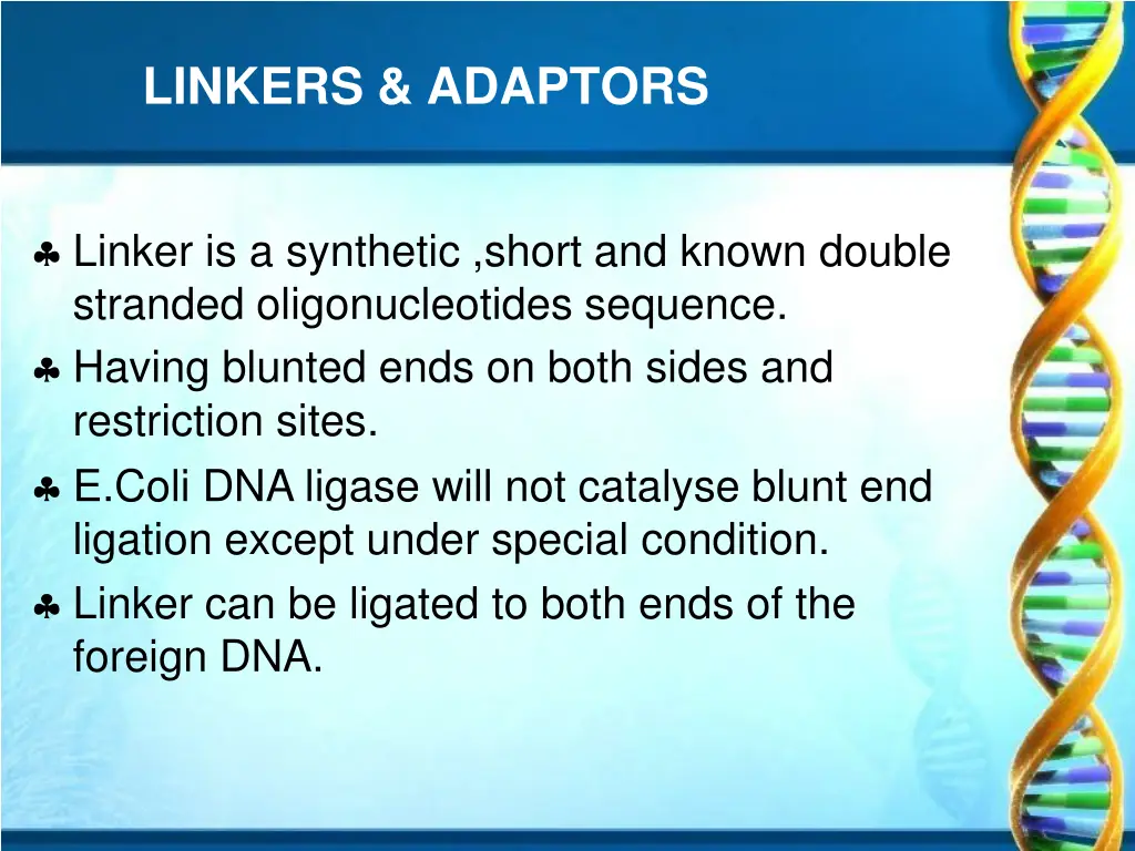 linkers adaptors