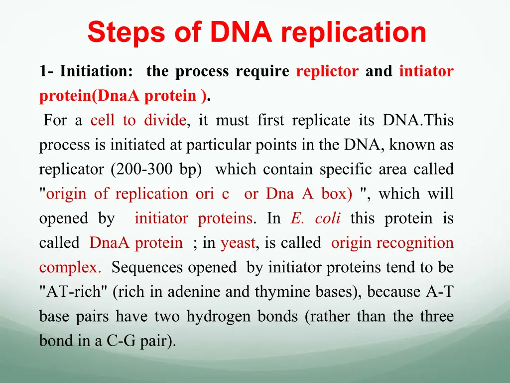 steps of dna replication