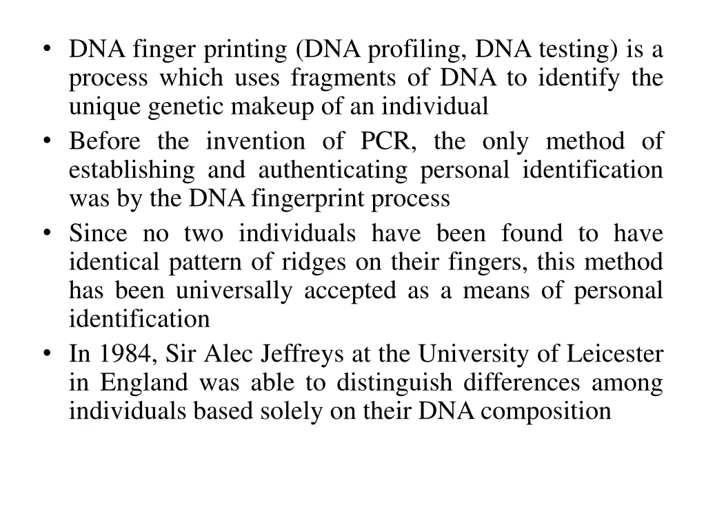 dna finger printing dna profiling dna testing